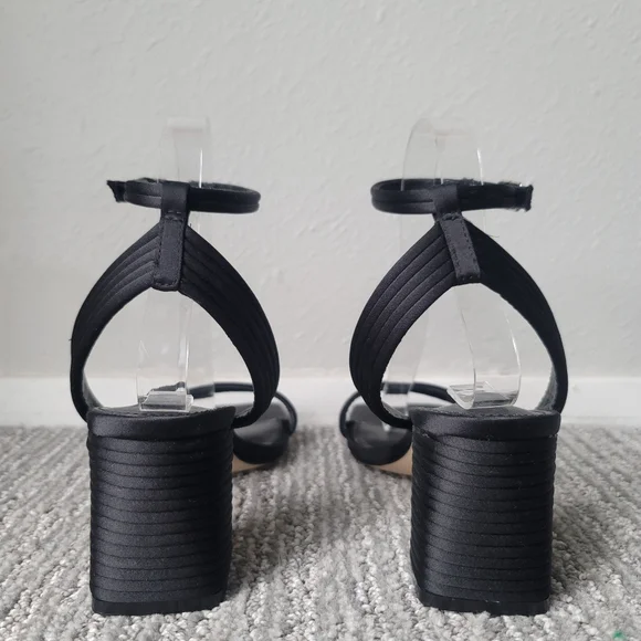 Steve Madden Black Strappy Heels - Picture 10 of 13